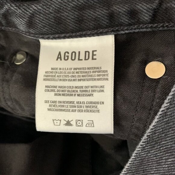 Agolde High Rise Skinny Jeans 29 Gray Distressed Vintage Stretch Denim - Picture 8 of 9